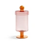 & klevering - Duo Storage jar, Ø 11.5 x 27 cm, pink / orange