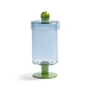 & klevering - Duo Storage jar, Ø 11.5 x 27 cm, blue / green