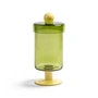 & klevering - Duo Storage jar, Ø 11.5 x 27 cm, green / yellow