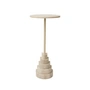 AYTM - Solum side table Ø 32 x H 67 cm, sand / travertine