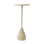AYTM - Solum side table Ø 32 x H 78 cm, sand / travertine