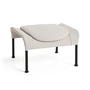 HAY - O2 Ottoman, black / light gray (lift) (felt glides)
