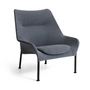 HAY - O2 lounge chair, black / gray (lift) (felt glides)