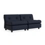 HAY - Amanta 2-seater sofa, anthracite / blue-black ( HAY Maglia)
