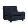HAY - Amanta 1-seater sofa, anthracite / blue-black ( HAY Maglia)
