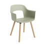 HAY - Layout 211 Armchair, oak / pastel green (plastic glides)