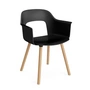 HAY - Layout 211 Armchair, oak / black (plastic glides)