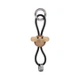 Kay Bojesen - Monkey key fob, oiled teak / oiled limba / silver / black leather