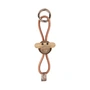 Kay Bojesen - Monkey key fob, oiled teak / oiled limba / gold / natural leather