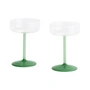 HAY - Tint Cocktail bowl, clear / jade light green / jade dark green (set of 2)