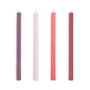 HAY - Square Stick candles H 24 cm, red / bordeaux (set of 4)