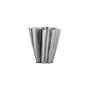 House Doctor - Flood Vase, Ø 12.5 x H 13 cm, brushed silver finish
