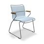 HOUE - CLICK Outdoor Dining armchair with low backrest, dusty light blue