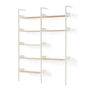 & Tradition - Rombe configuration B shelf with desk top, oak veneer / alabaster / shelves oak veneer