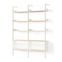 & Tradition - Rombe configuration E Shelf with cupboard unit, shelves oak veneer / alabaster