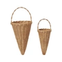 Ferm Living - Braided Cones Christmas decorations, natural (set of 2)