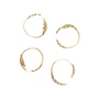 Ferm Living - Holly Leaf napkin ring, brass (set of 4)
