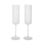 Ferm Living - Ripple Champagne flute, frosted (set of 2)
