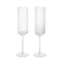 Ferm Living - Ripple Champagne flute, clear (set of 2)