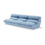 & Tradition - Hi Lo 3-seater sofa, configuration C, blue (fabric Kvadrat Gentle 0733)