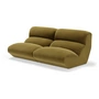 & Tradition - Hi Lo 2-seater sofa, configuration A, green (fabric Kvadrat Mylla 0971)