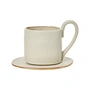 Ferm Living - Flow cup with saucer, off-white speckled