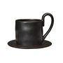 Ferm Living - Flow cup with saucer, black