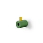 Moebe - Wooden wall hook, green / yellow