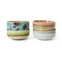HKliving - 70's Dessert bowl, Ø 12.5 cm, impression (set of 4)