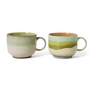 HKliving - 70's Tea cup, 425 ml, eo (set of 2)