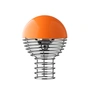 Verpan - Wire LED table lamp with rechargeable battery, Ø 18 cm, chrome / orange