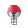 Verpan - Wire LED table lamp with rechargeable battery, Ø 18 cm, chrome / red