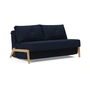 Innovation Living - Cubed 140 Sofa bed, 98 x 148 cm, oak / dark blue (528 Mixed Dance )