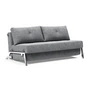 Innovation Living - Cubed 160 Sofa bed, 103 x 165 cm, chrome / light gray (565 Twist Granite )