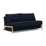 Innovation Living - Cubed 160 Sofa bed, 103 x 165 cm, oak / dark blue (528 Mixed Dance )