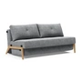 Innovation Living - Cubed 160 Sofa bed, 103 x 165 cm, oak / light gray (565 Twist Granite )