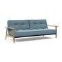Innovation Living - Splitback Frej sofa bed, 3-seater, light blue (525 Mixed Dance )