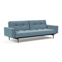 Innovation Living - Splitback Styletto sofa bed with armrests, light blue ( 525 Mixed Dance )