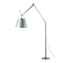 Artemide - Tolomeo Mega floor lamp with dimmer, satin shade Ø 32 cm, silver