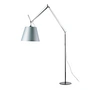 Artemide - Tolomeo Mega floor lamp with dimmer, satin shade Ø 36 cm, silver