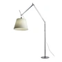 Artemide - Tolomeo Mega floor lamp with dimmer, parchment shade Ø 42 cm, silver