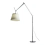 Artemide - Tolomeo Mega floor lamp with dimmer, parchment shade Ø 36 cm, silver