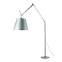 Artemide - Tolomeo Mega floor lamp with dimmer, satin shade Ø 42 cm, silver