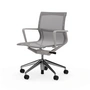 Vitra - Physix office swivel chair, polished aluminum base, TrioKnit silver grey / soft grey (hard floor castors)