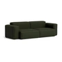 HAY - Mags Soft Sofa 2.5-seater with low armrest, combination 1, dark green (Maglia) / seams: beige (felt glides)