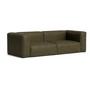 HAY - Mags Soft Sofa 2.5-seater, combination 1, forest (scythe) / seams: beige (felt glides)