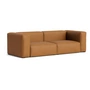 HAY - Mags Soft Sofa 2.5-seater, combination 1, cognac (scythe) / seams: beige (felt glides)