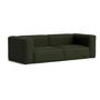 HAY - Mags Soft Sofa 2.5-seater, combination 1, dark green (Maglia) / seams: beige (felt glides)