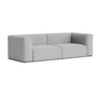 HAY - Mags Soft Sofa 2.5-seater, combination 1, light gray ( Linara 443) / seams: beige (felt glides)