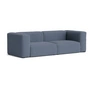 HAY - Mags Soft Sofa 2.5-seater, combination 1, blue ( Linara 198) / seams: beige (felt glides)